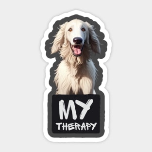 Just My Emotional Support Borzoi Sticker